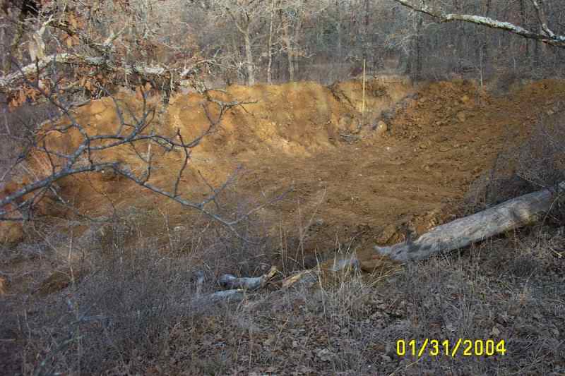 The new pond basin