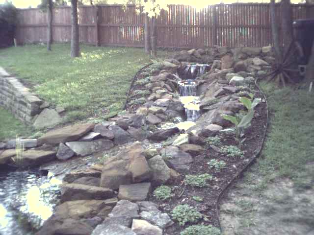 Rock stream with waterfalls