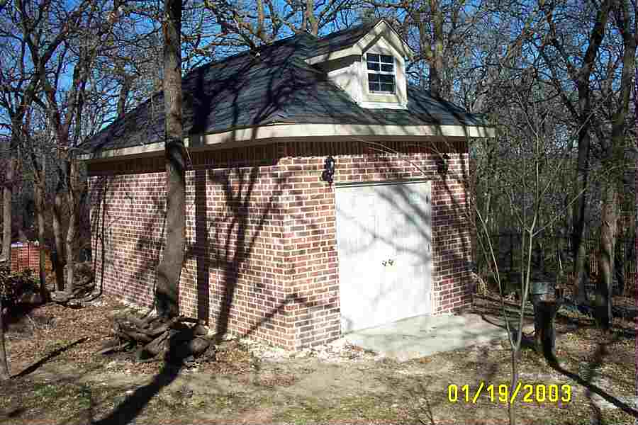 Brick storage building
